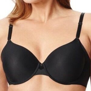 Olga Womens No Side Effects Contour Bra Black 38DD Full-Figure Underwire NWT